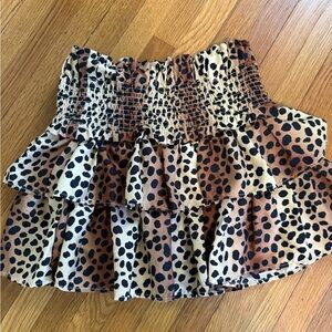 Janie and Jack Ruffle Tiered Cheetah Skirt